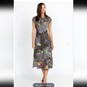 Johnny Was ZIPPY TIE FRONT KNIT DRESS